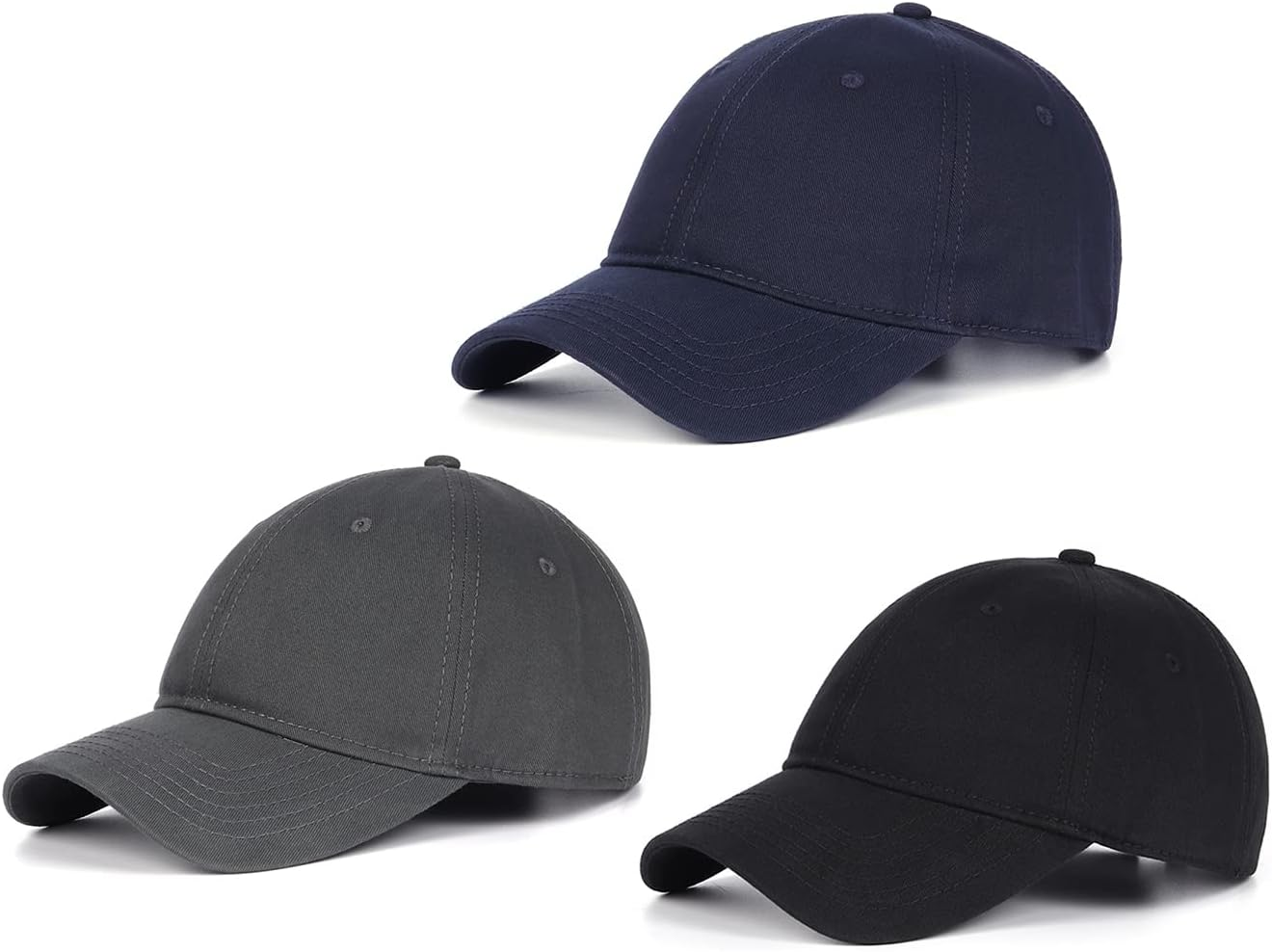 Zylioo Oversize XXL Baseball Caps,Adjustable Dad Caps for Big Heads 22"-25.5",Extra Large Low Profile Golf Hats image number 3