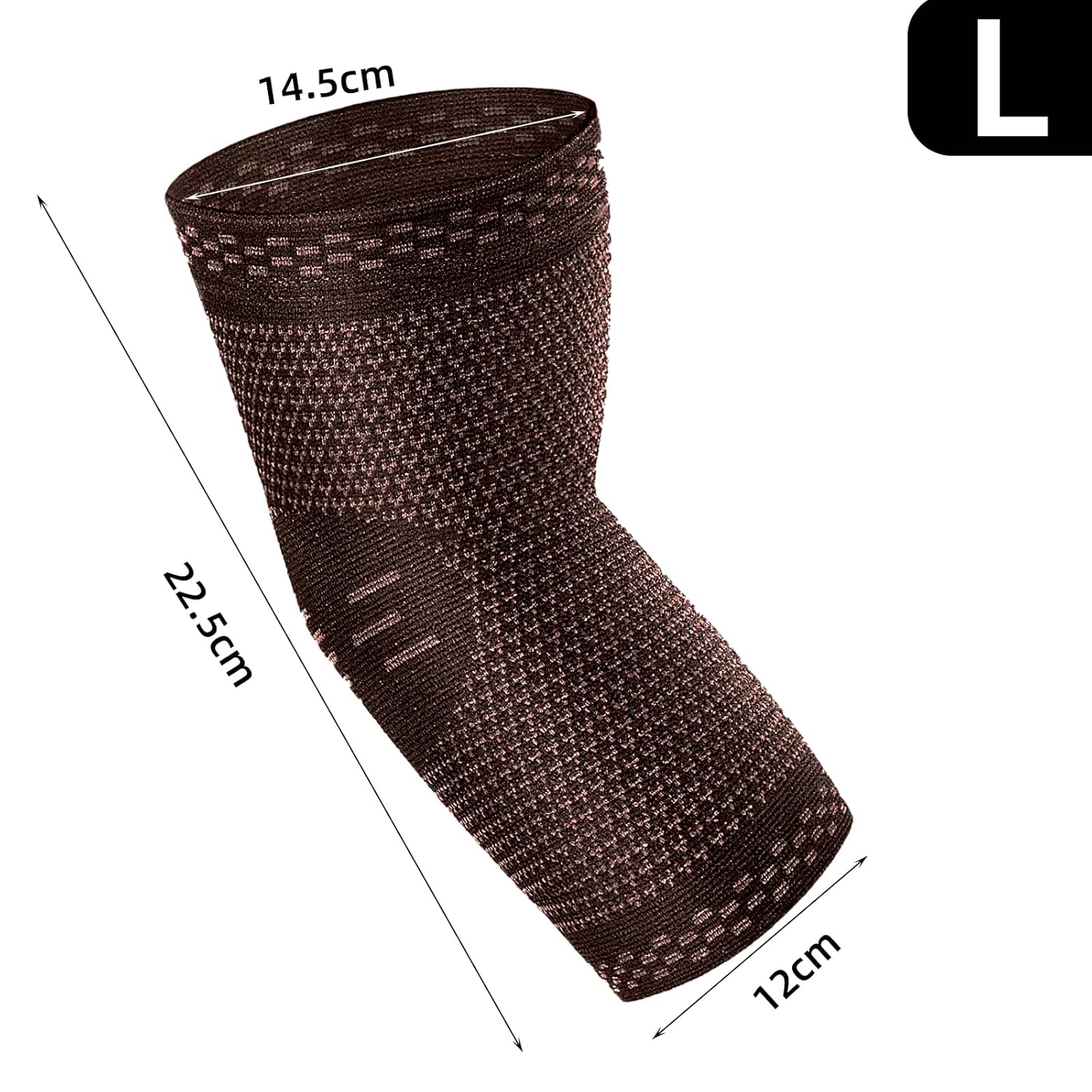 Elbow Brace Compression Support (1Pcs) - Tennis Elbow Brace & Golfers Elbow Support Sleeve, Compression Elbow Sleeve for Tendonitis/Arthritis/Weightlifting Pain Relief (L) image number 1