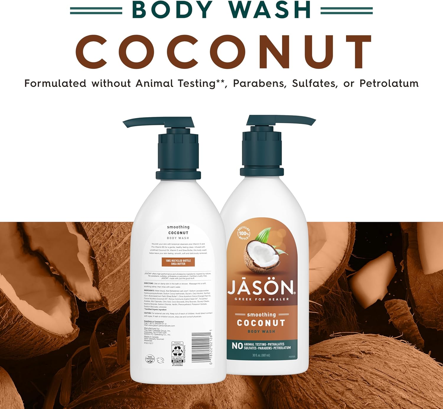 Jason Smoothing Coconut Shower Gel in Pump Bottle 887 Ml image number 4