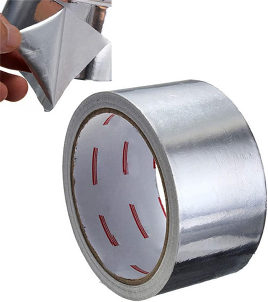 Aluminum Foil Tape - 1.97Inch X 55.77Feet Heat Insulation Adhesive Metal Tape - Sealing Tape for Air Conditioning Duct image number 2
