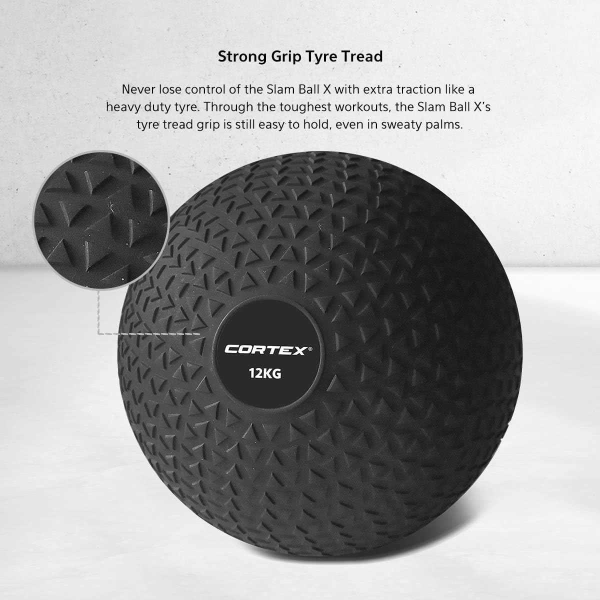 Cortex Slam Ball V2 12Kg Weighted Dead Ball Exercise Ball Plyometric Explosive Training image number 1