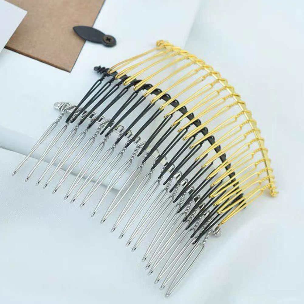 Hair Clip Comb, Metal Comb Clip, Hair Comb, Veil Comb, Hair Comb Metal Hair Comb Metal Hair Comb (8 Pieces) image number 3