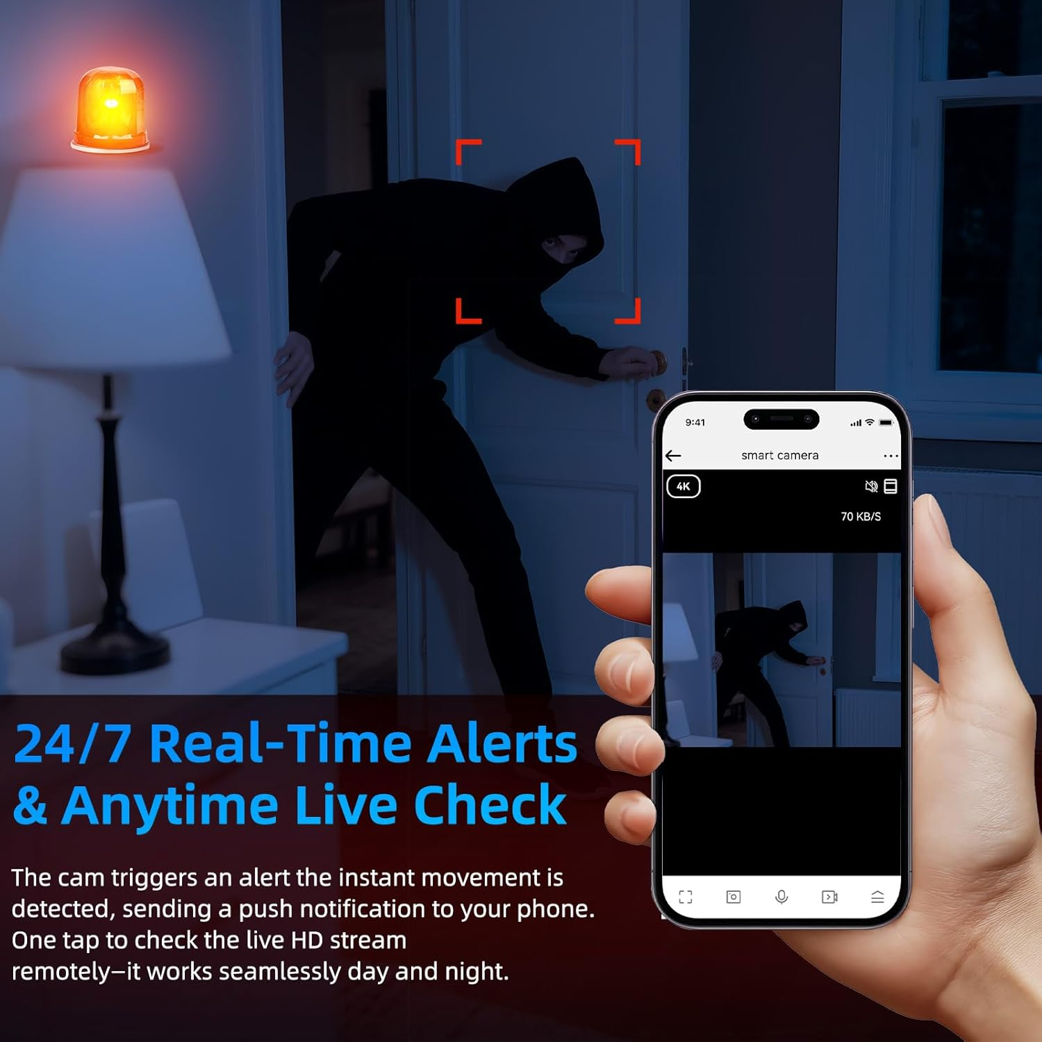 Tccbac Clock 4K HD, Wifi Wireless Indoor Security Camera with Bluetooth Speaker and Motion Detection | 150&deg; View Angle, Night Vision, Na/Nny Cam for Home/Office Surveillance