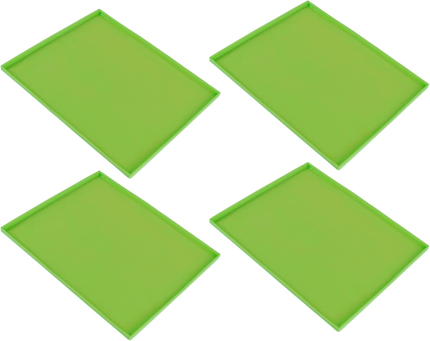 OEBUAFI 4Pcs Silicone Dehydrator Mats BPA with Raised Edges, Wide Applicability, for Excalibur 2400 (Blue)