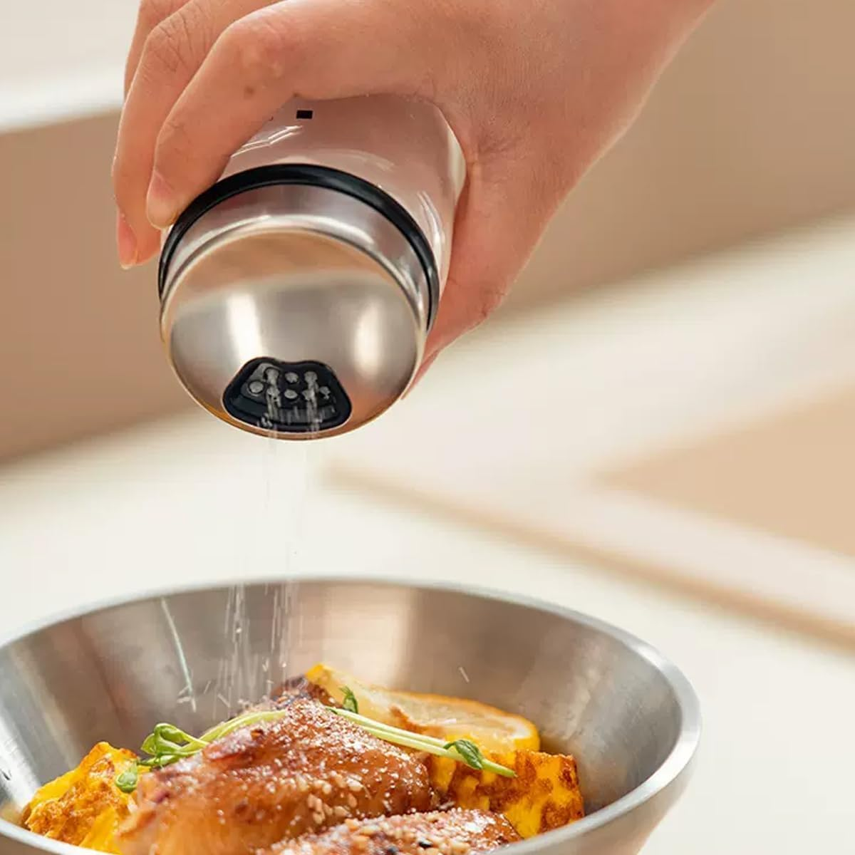 15 Oz Large Salt Pepper Shakers with Adjustable Outlet Holes Clear Glass Shaker Bottles Spice Seasoning Cans for Kitchen Decor and Home Restaurant BBQ Camping Farmhouse Kitchen Accessories (450 Ml) image number 1