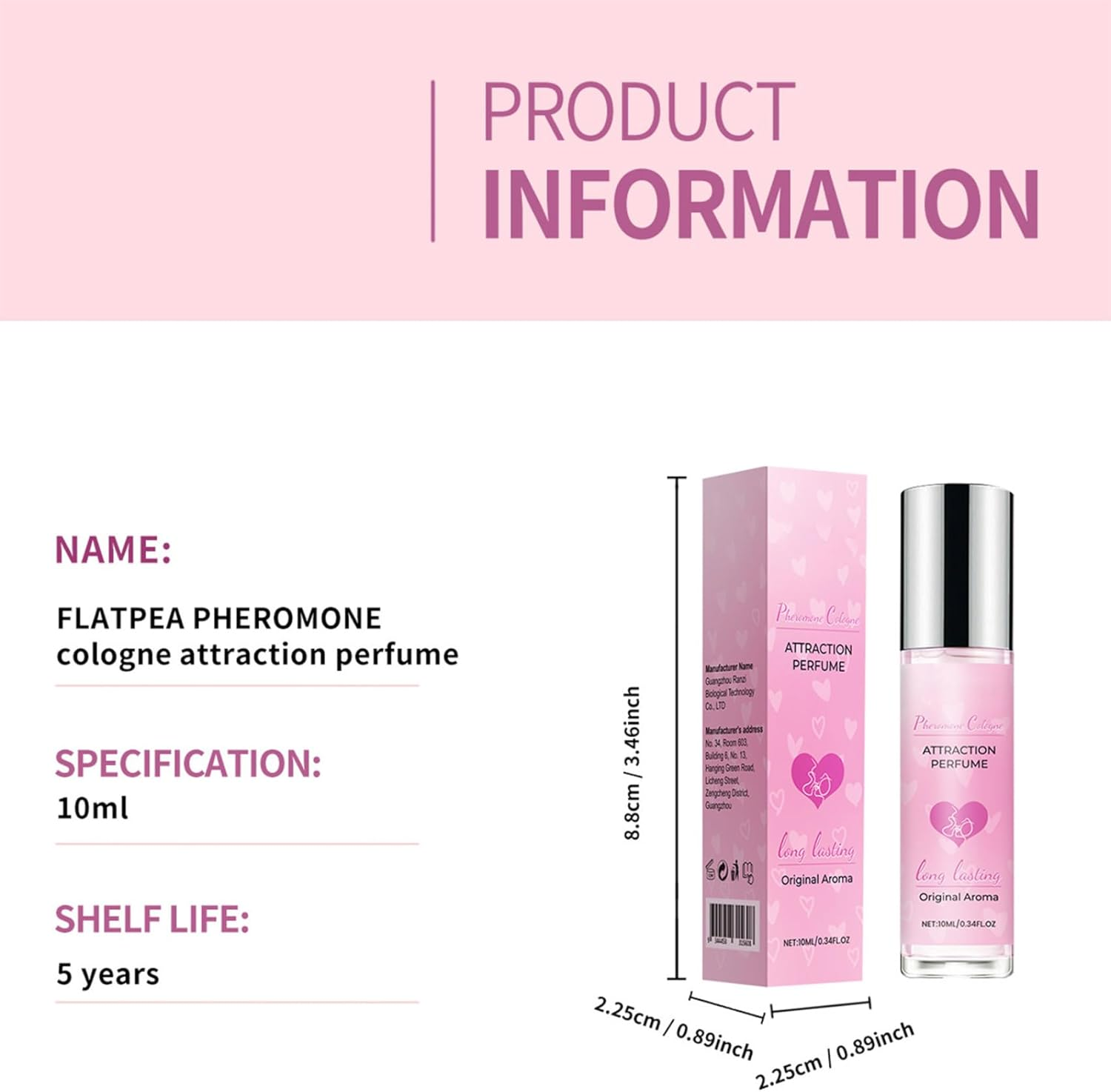 Raenseen Men'S Fragrance with Pheromones Fresh Natural Scent Long Lasting Cologne for Confidence at Any Event Pink One Size image number 3