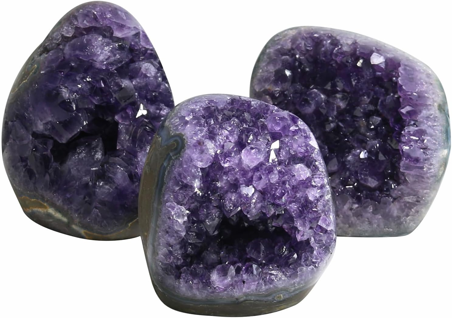 Amethyst Crystal Rock, Real Amethyst Stone, Amathesis Crystal Cluster Geode, Purple Crystals and Healing Stones, Amatista Piedra Natural, Cuarzos Originales De Energia Y Piedras, Columnar (500G) image number 2