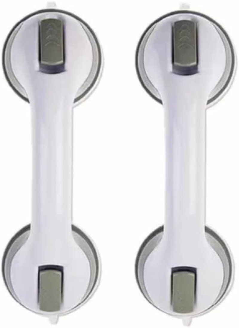 Shower Suction Grab Bar, 2 Pack Bathtub Handle with Strong Hold Suction Cup,12 Inch Shower Handle, Bathroom Balance Bar, Assist Balance Handrail for Grip Grab in Bathroom image number 1