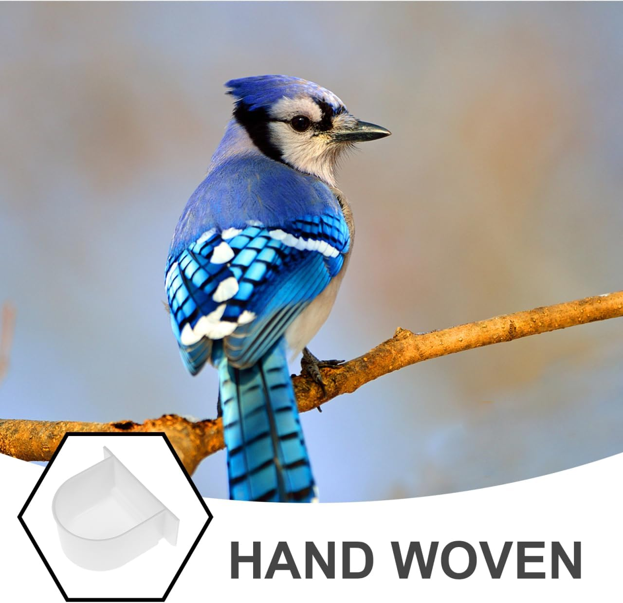 HANABASS 4Pcs Bird Feeder Drinker Set, Plastic Bird Cage Food Box See - Dispenser Parrot Drinking Container for Parrot Finch Cardinal image number 6