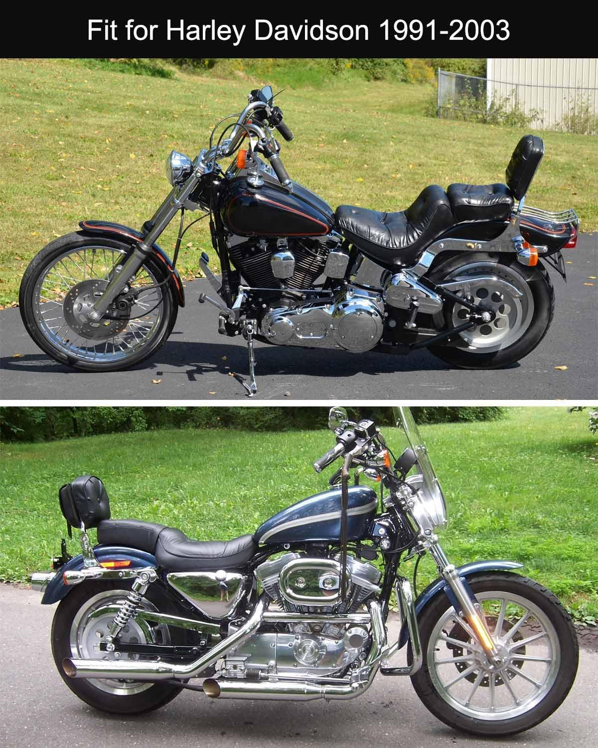 WMJNH 1 1/8 Inch 128T Rear Drive Belt Fits Harley Davidson Sportster 883 & 1200 1991-2003, V-Belt, Black, Nylon, Replaces 40022-91 58-420 1204-0042