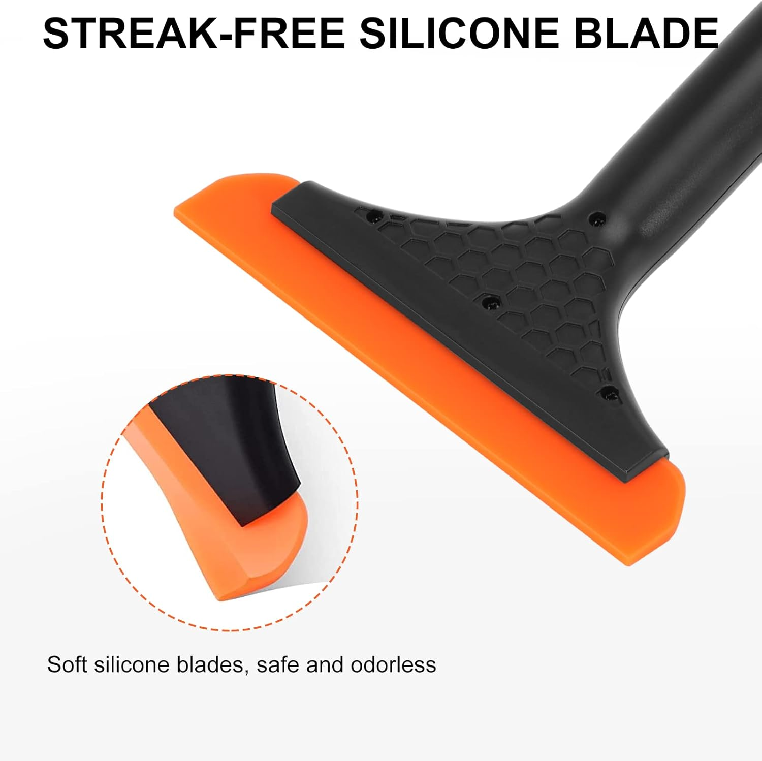 Setsail Shower Squeegee for Glass Doors, Small Squeegee for Shower Glass Door Mini Silicone Squeegee for Window, Door, Bathroom, Mirror, Car Window image number 4