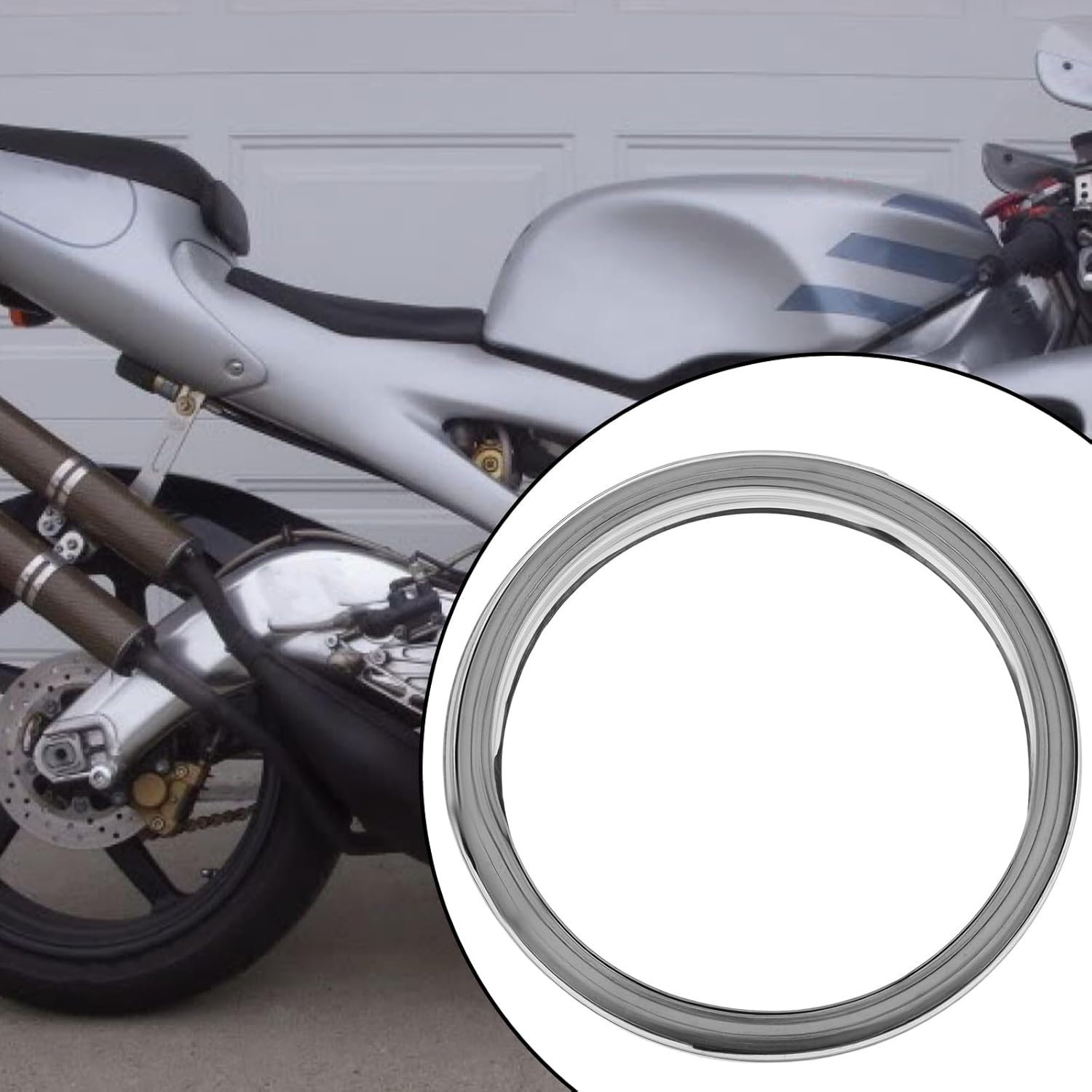 2Pcs Motorcycle Exhaust Gasket 45X38X5Mm Compatible with Aprilia RS 250 LD000 / LD002 1995-1997 image number 3