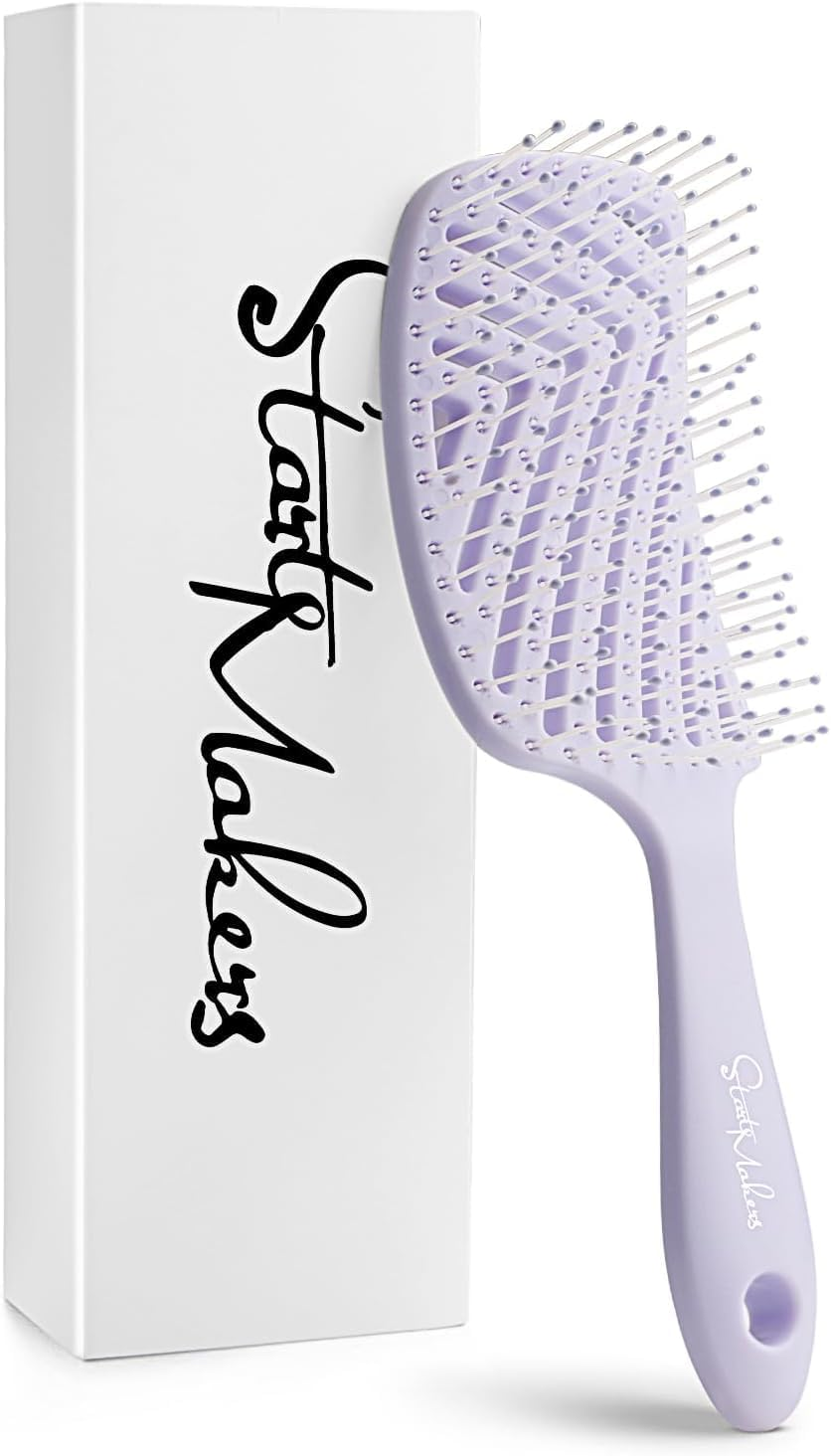 Start Makers Detangle Hair Brush for Women Men Kids, Reduces Pull Detangling Brush for Curly, Straight, Vented Detangle Hairbrush for Wet Dry Hair image number 4