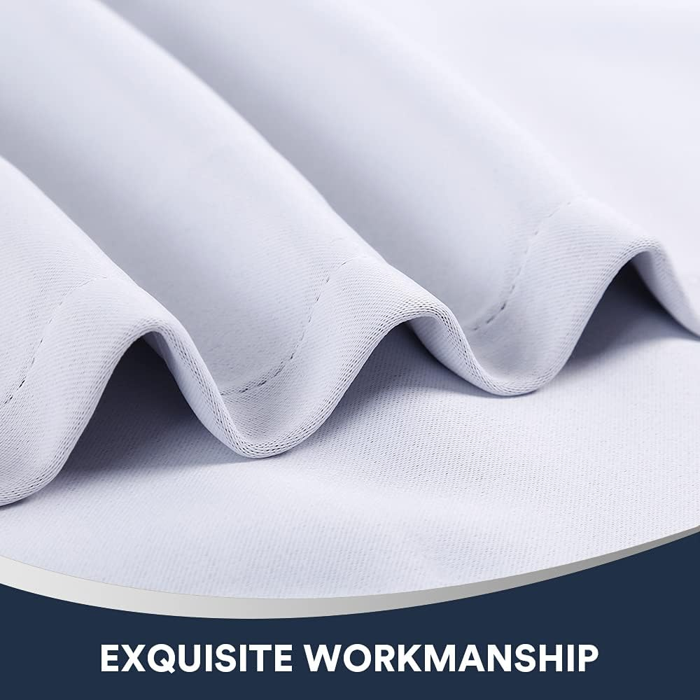 Blackout Curtains for French Doors - Thermal Insulated Tricia Door Window Curtain for Patio Door, Self Stick Tie up Shade Energy Efficient Double Door Blind, 26 X 68 Inches, 1 Panel, Greyish White