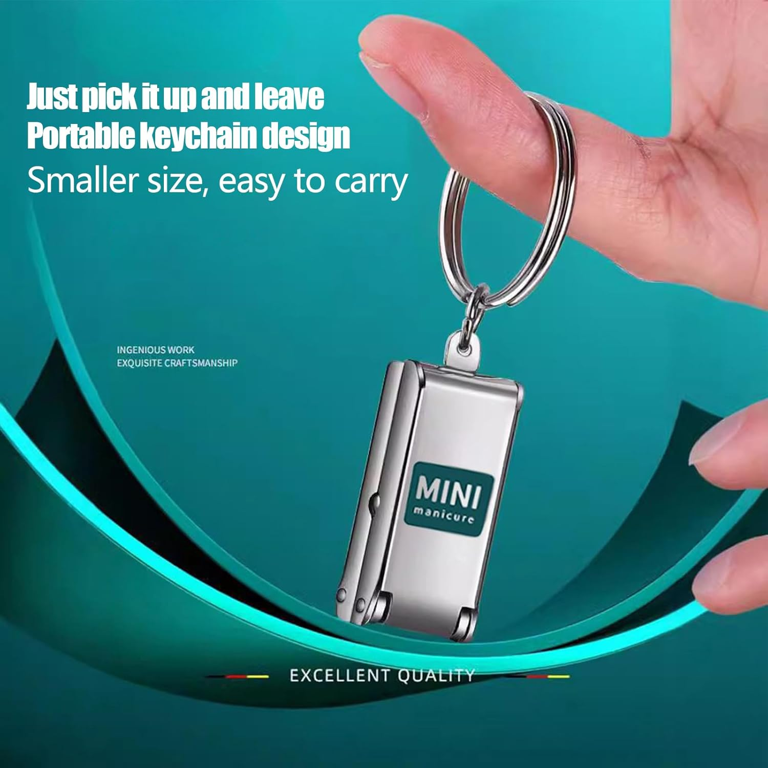 Jsnwernb Nail Clippers Keychain | Pocket Size Manicure Fingernail Tool,Small Nail Clippers Keychain,For Kids Adults Seniors Men Caregivers Women Elderly image number 3