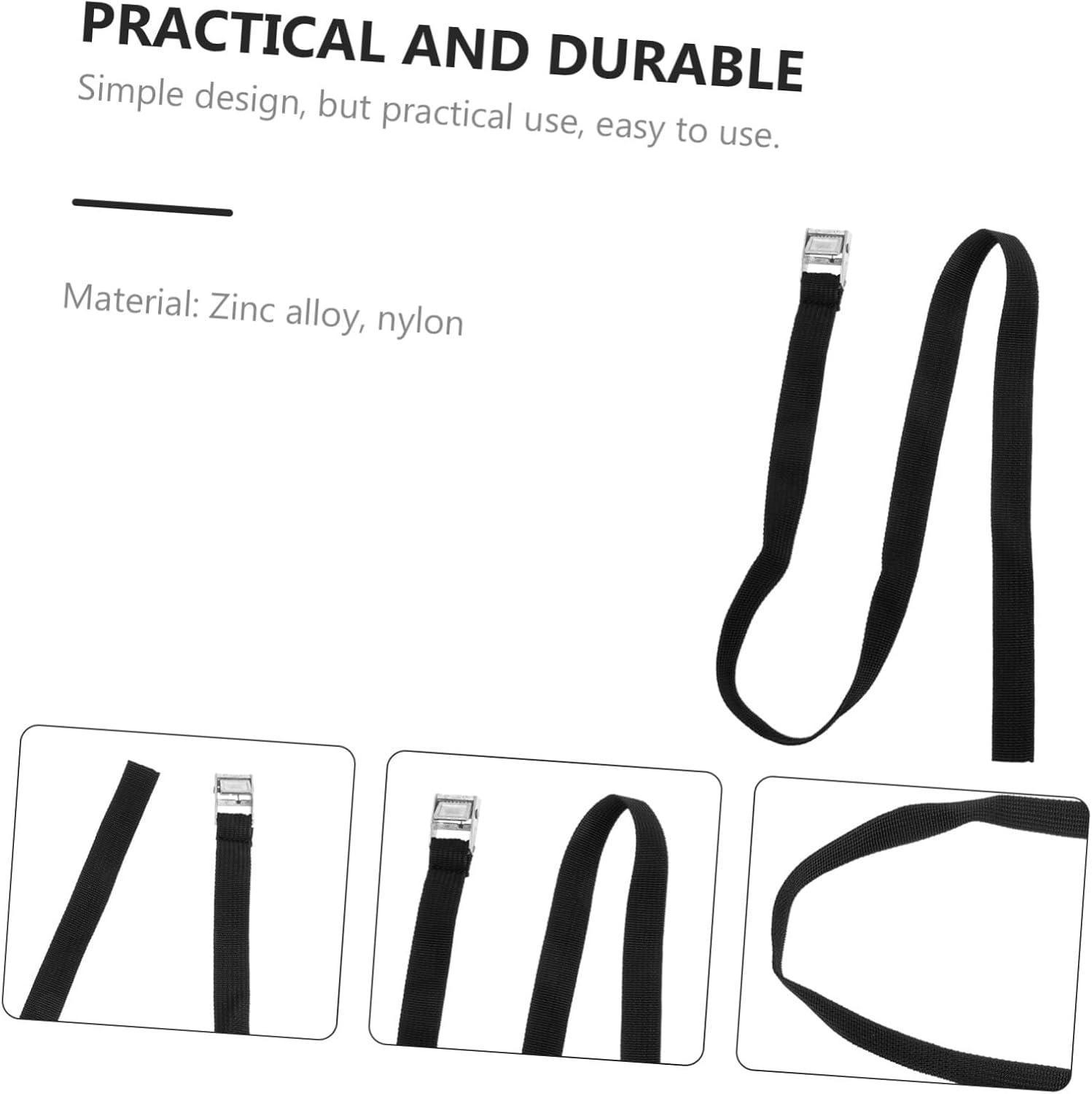 EXAOMBLE 2Pcs Outdoor Surfboard Tie down Straps Quick-Release Buckle, Heavy Duty Fitness Equipment and Luggage Bundling Belt for Travel and Roof Rack image number 1