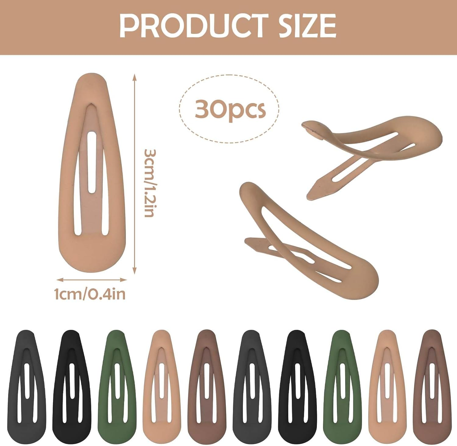 Colorful Hair Clips, 30Pcs Metal Hair Clipsfor Girls, 3Cm Kids Hair Clips, Kids Barrettes, Colorful Small Hair Barrettes, Mini Metal Barrettes, Snap Hair Clips with Box for Little Girls Baby (Dark Morandi Color) image number 1