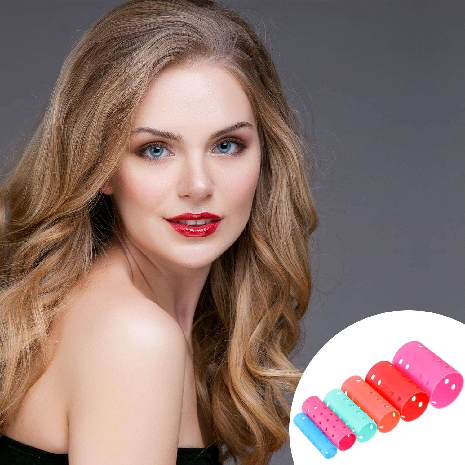 54-Piece Multicolor Magnetic Rollers Set with Hair Rollers, Duck Teeth Bows, and Hair Clips - Hairdressing Curlers Tools for Men, Kids, and Women image number 2