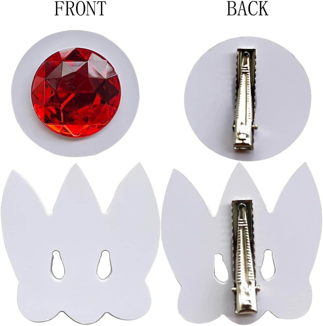 4Pcs Moon Hair Clips Accessories Set image number 4