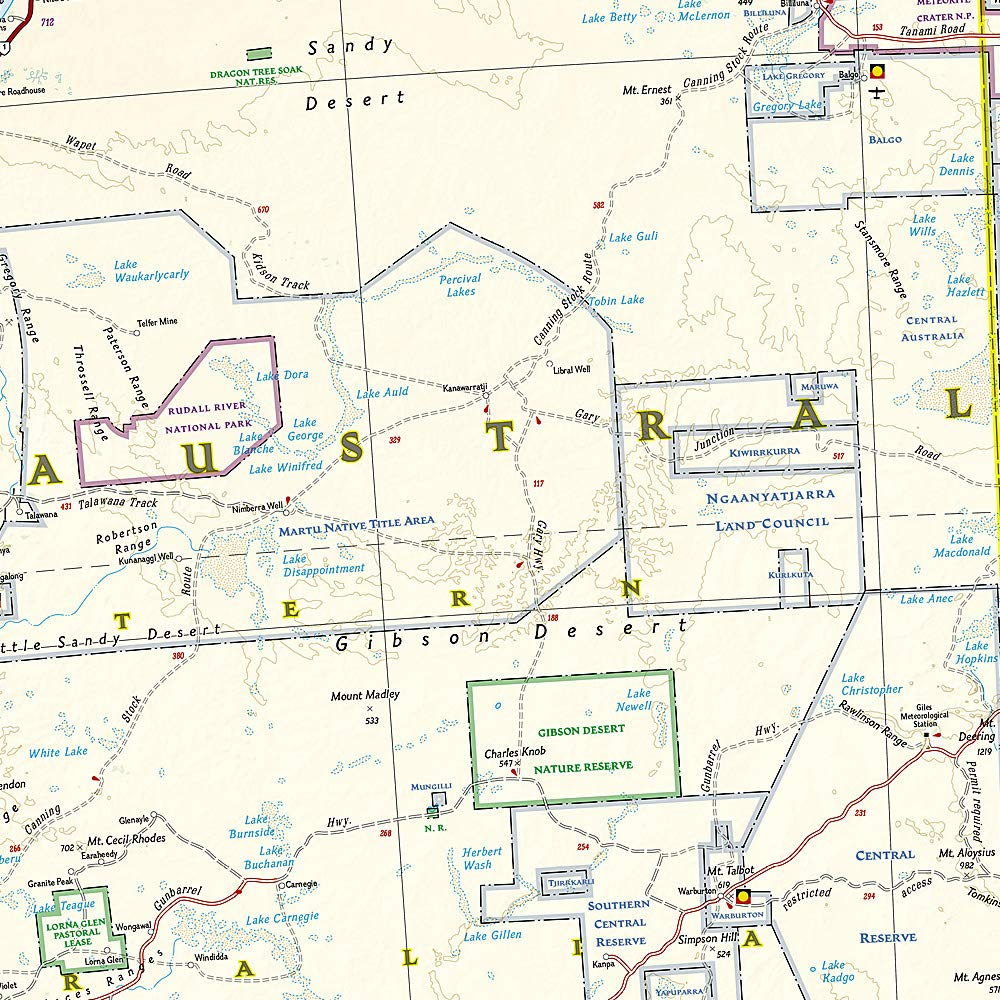 Australia Map: Travel Maps International Adventure Map: 3501 image number 2