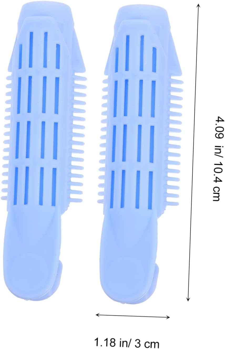 HAMPPLIES 6Pcs Blue Bang Curlers Hair Clips for Women Rollers for Volume and Styling DIY Curly Hairstyle Tools Rollers - Rosy image number 6