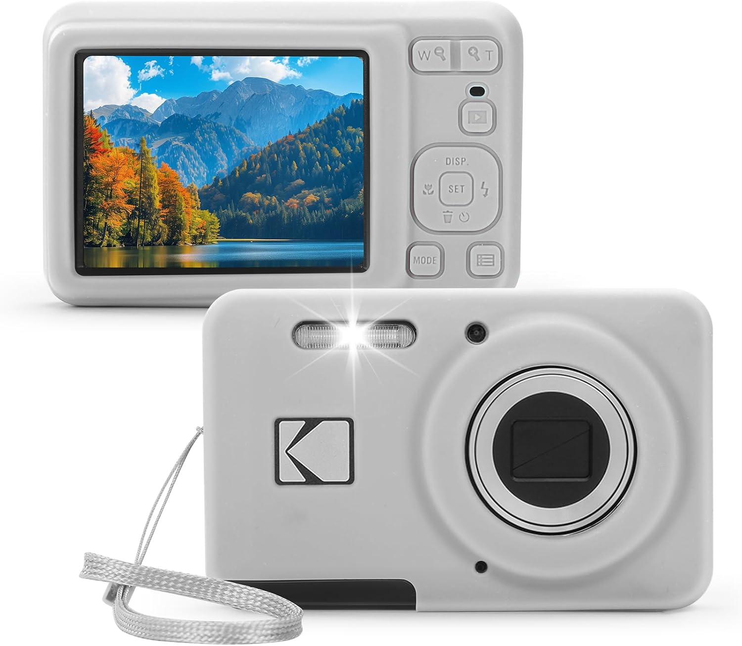 EUGOOCX Silicone Camera Case Compatible with Kodak PIXPRO FZ55, Soft Silicone Cover Anti-Scratch Digital Camera Protective Sleeve (Pink)