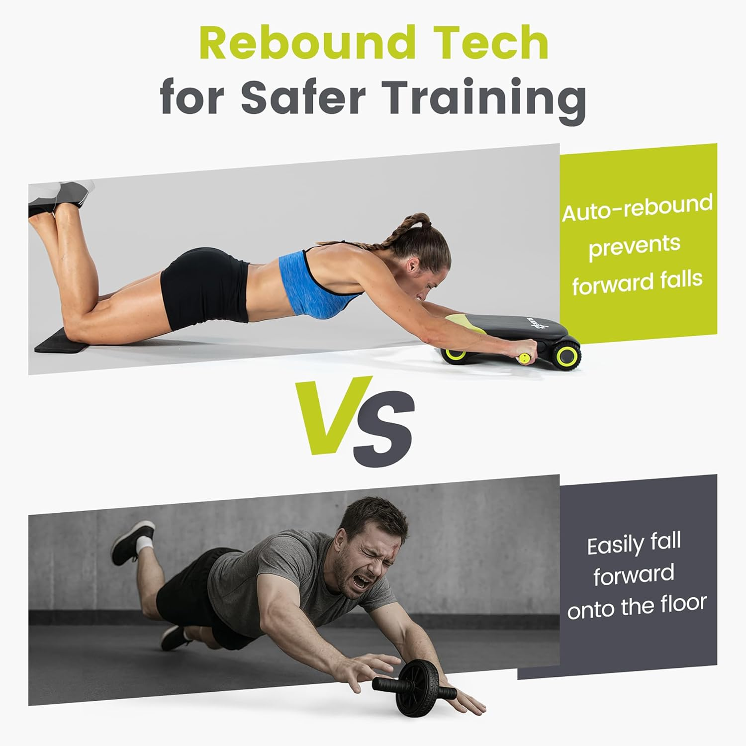 Wonder Core Slide Fit : Ab Roller- Exercise Machine- Core Training at Home Workout - Fitness Games - Ab Wheel Roller for Home Gym- Personal Training App- Home Skateboard Workout