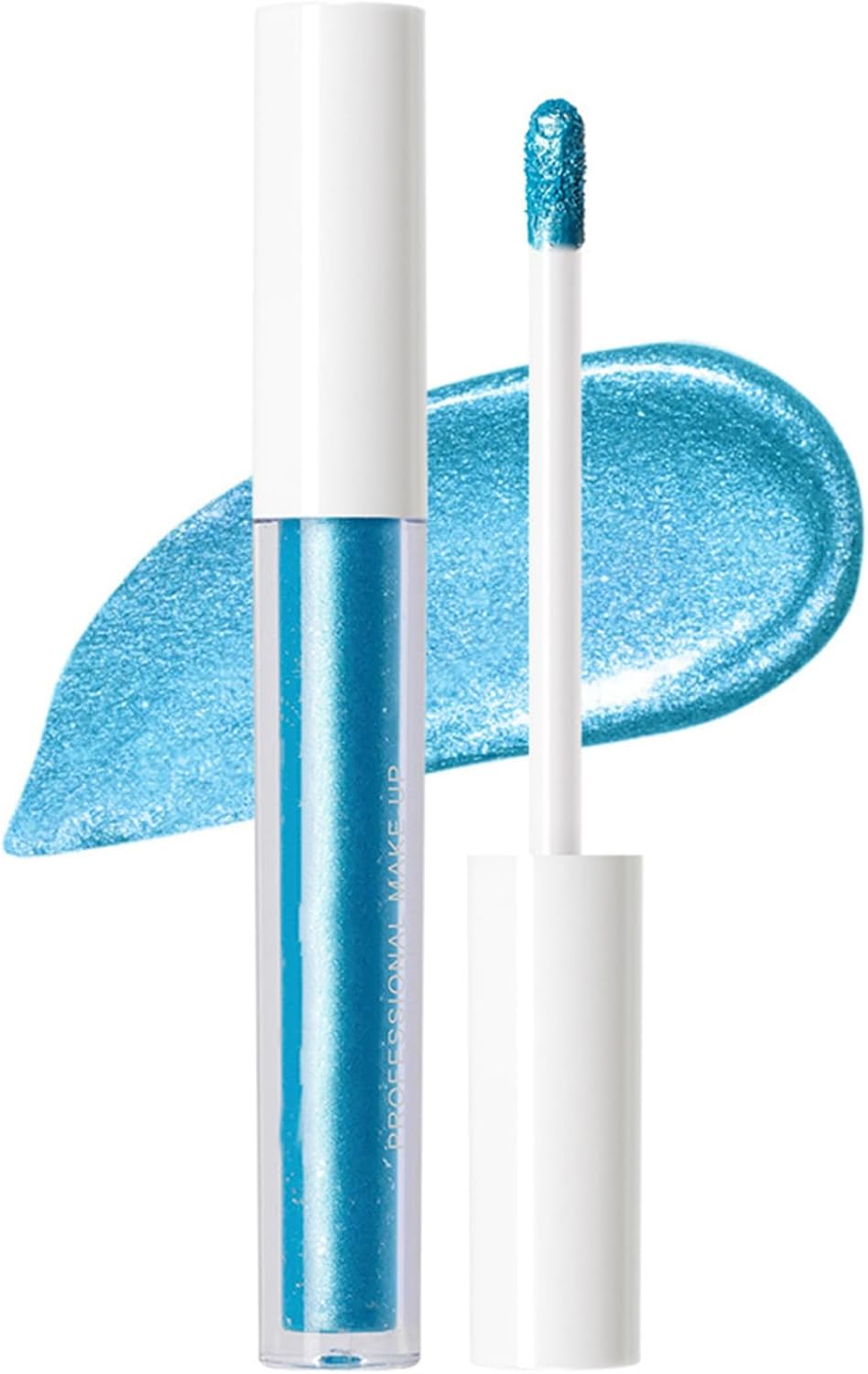 Miutii Metallic Liquid Eyeshadow with Glitter - Shimmering Highlighter Effect, Waterproof & Long-Lasting Sparkling Eye Makeup Blue One Size