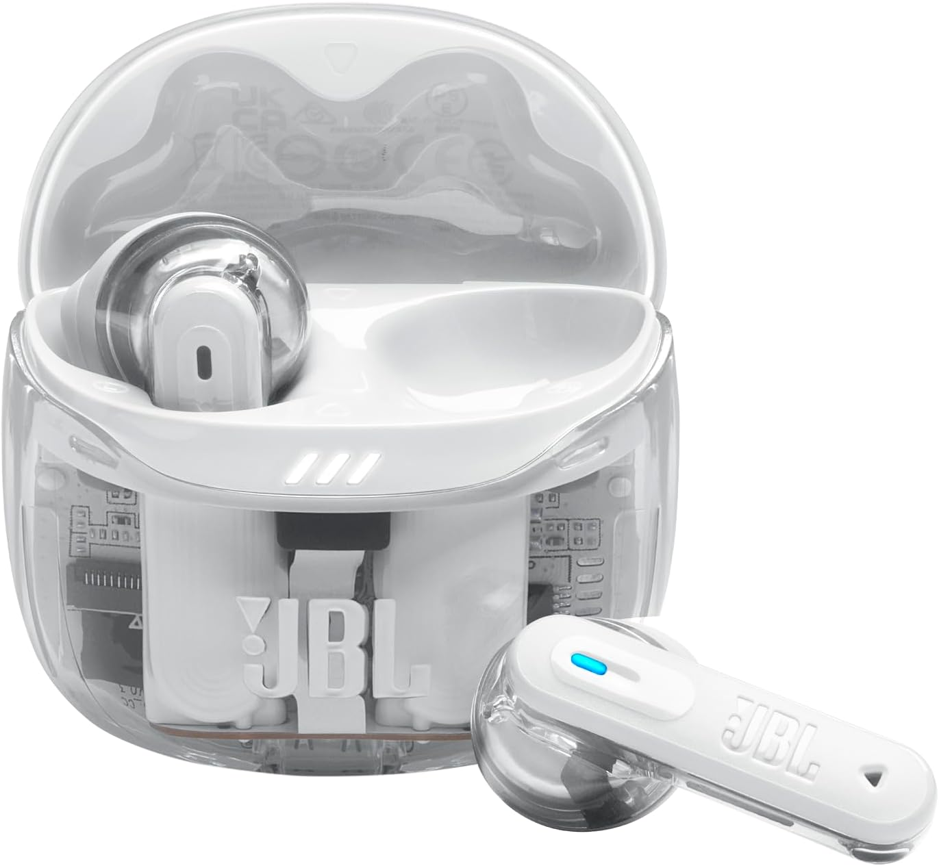 JBL Tune Beam 2 Wireless Bluetooth In-Ear Headphones with Noise Cancelling, 48 Hours Playback Time, IP54 Water and Dust Proof, Multipoint Connection, Ergonomic Design, Ghost Black