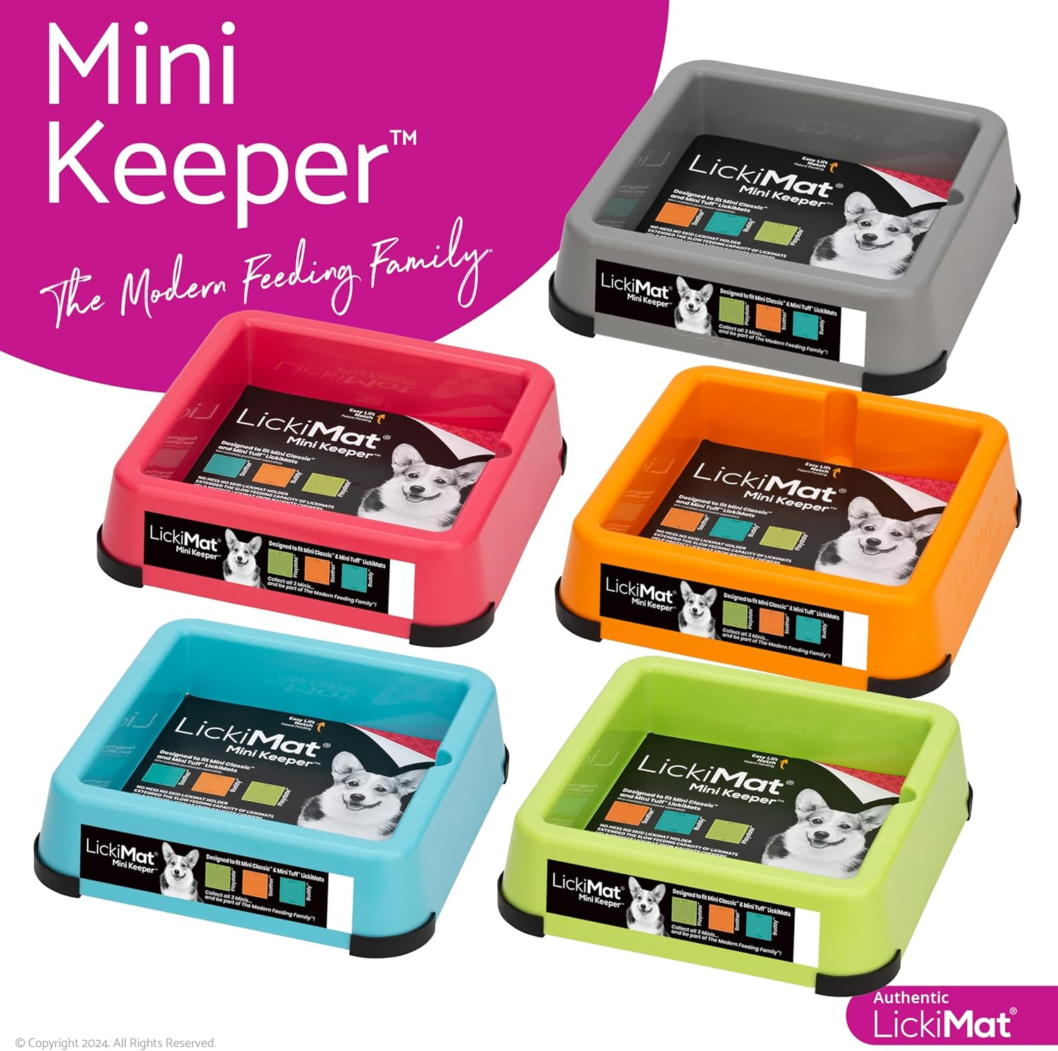 Lickimat Mini Keeper - Elevate Lickimat Experience, Extend to Full Feeder for Small Dogs - Innovative Design for Enriched Mealtime Fun - Turquoise image number 5