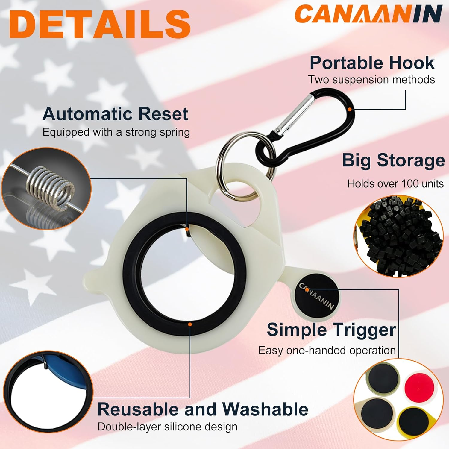 Zip Tie Holder Cable Tie Holder for Tool Belt Heavy-Duty Colored Organized Strong Efficient for Electrician Tool Storage Reusable Portable (White, 8 Pack) image number 7