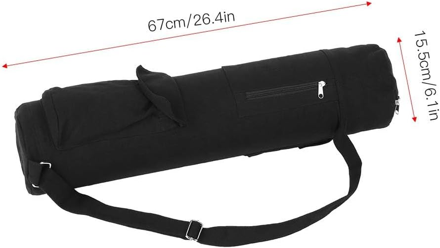 Baxnore Yoga Mat Bag, Canvas Yoga Mat Storage Bag, Multifunctional Yoga Mat Carrier Backpack with Adjustable Strap for Sports Accessories image number 3