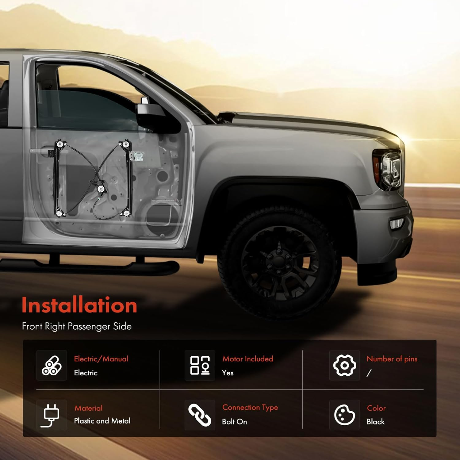 Frankberg Window Regulator with Motor 4/5-Door 6-Pin Front Right Compatible with Discovery V L462 All Engines SUV 2016-2021 LR083210 image number 4