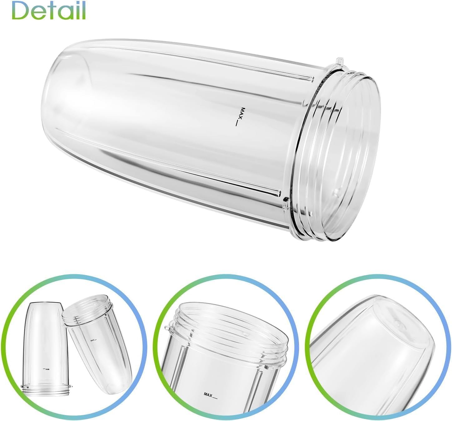 2 Pack Blender Replacement Cups for Nutribullet Blender, 32Oz Cups Compatible with Nutri Bullet 600W/900W Blenders image number 5