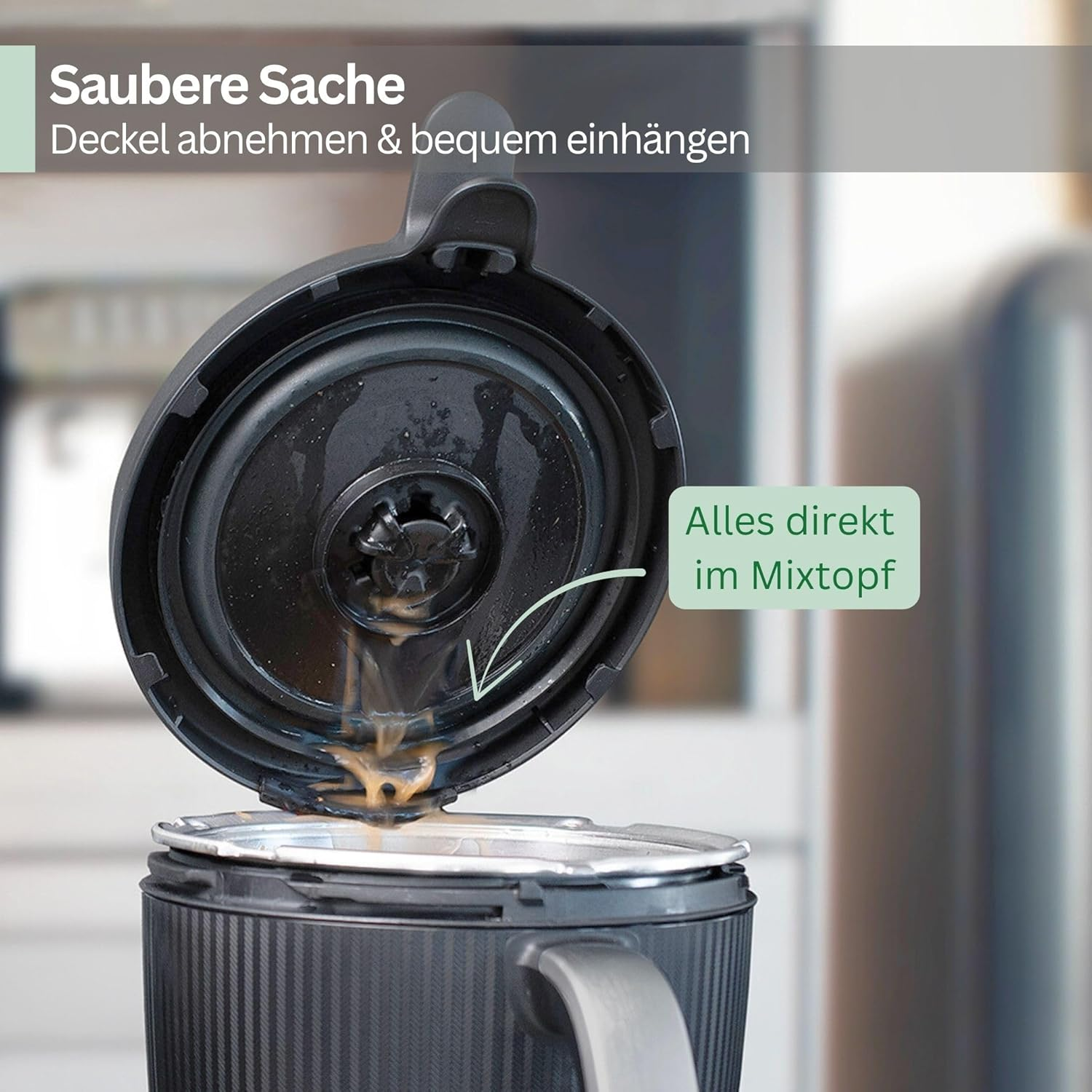 Leckerhelfer Lid Holder - Compatible with Thermomix TM7 - Perfect Holder Suitable for the Thermomix TM7 | Practical, Stable & Perfect Fit image number 3