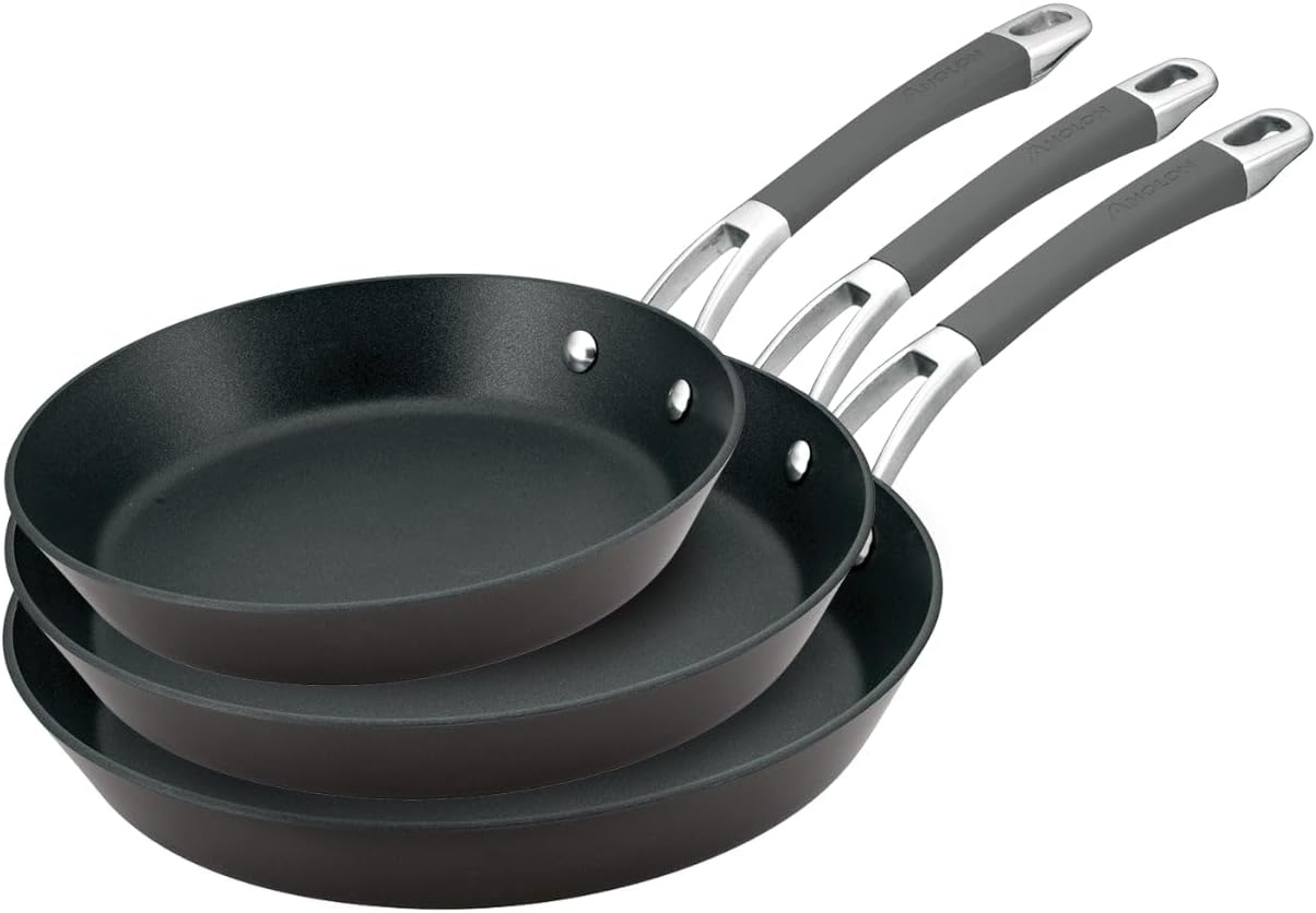Anolon Endurance plus Skillet 3 Pieces Set, 20 Cm /24 Cm /28 Cm Size Black image number 6