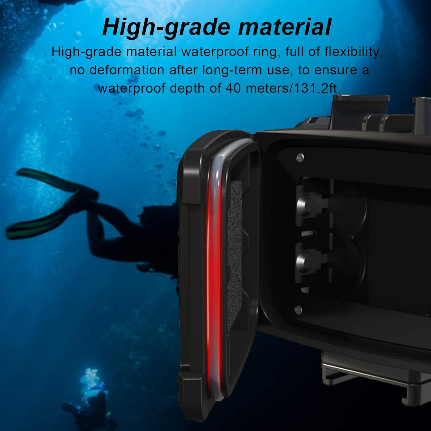 Underwater Lights Diving Light, 40 M Waterproof LED Diving Fill Light, 5500-6000 K Professional SLR Camera Fill Light with 3 Colours Soft Light Panels image number 3