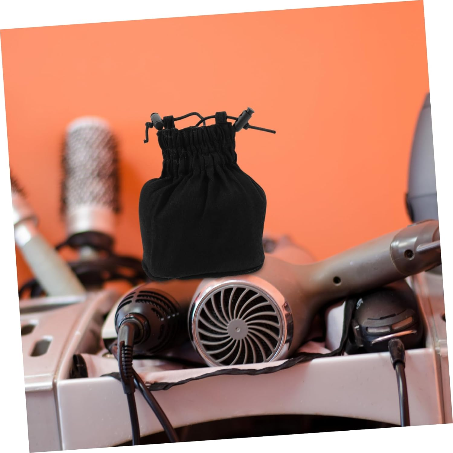 Gogogmee Foldable Canvas Hair Dryer Diffuser Cover Portable Hair Blower Attachment Mesh Design image number 1