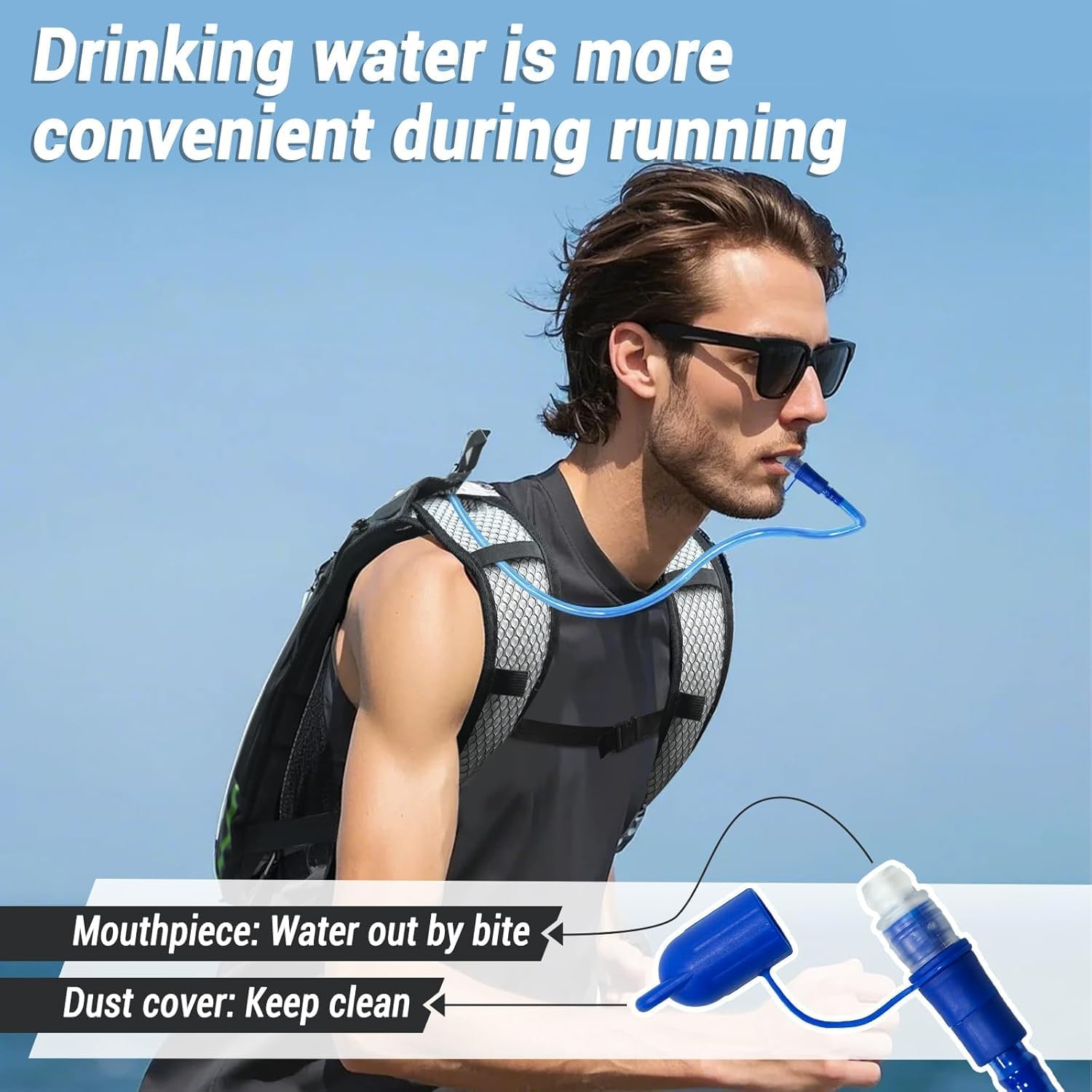 Running Vest, Running Hydration Vest Backpack with 2.0L Water Bladder Bag, Outdoor Sport Multifunctional Camping Backpack for Hiking Trail Running Cycling Race Marathon for Women Men image number 3