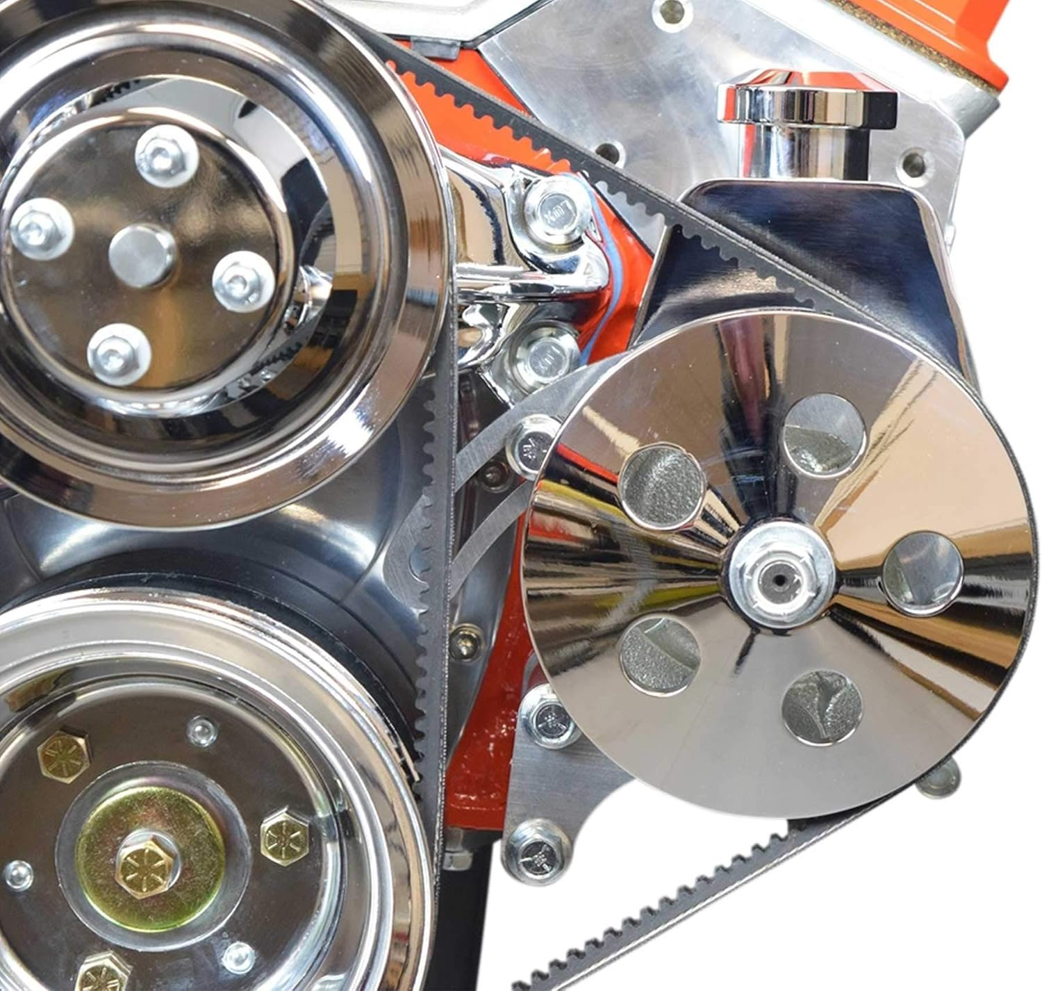 SBC Billet Adjustable Alternator Power Steering Bracket Kit LWP Chevy Small Block 551476 image number 4