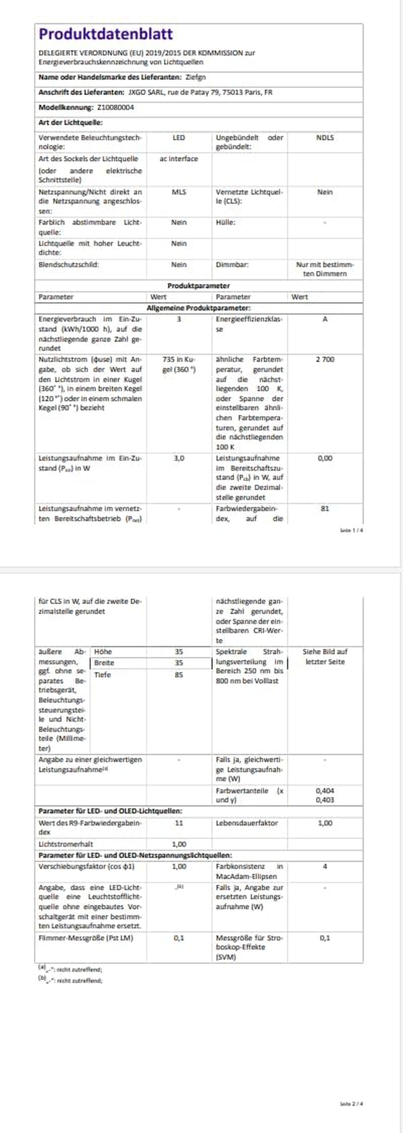 Ziefgn LED Bulb G9 Socket, Warm White (2700 K), Replacement for Conventional 40 W Bulbs, 220-240 V, Energy-Saving Small Bulb, Not Dimmable, Pack of 6 image number 4