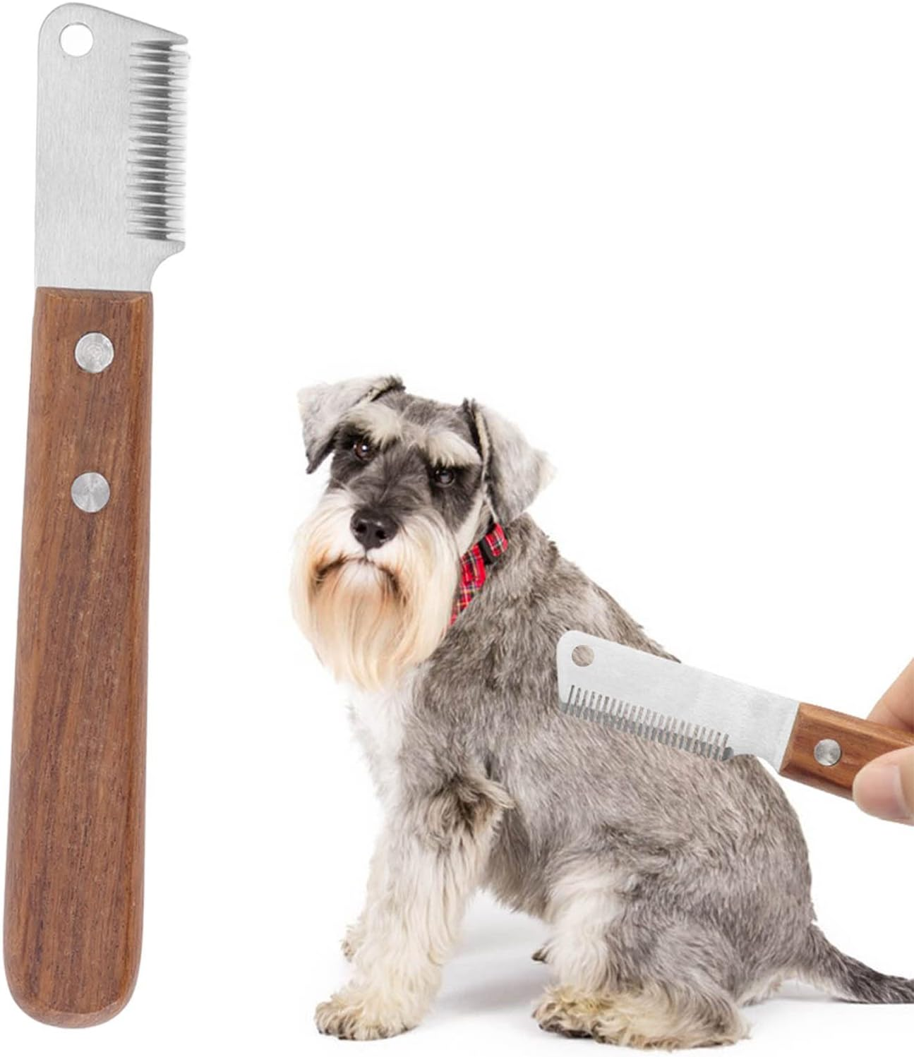 Pet Grooming Supplies, Eliminate Knots Professional Dog Stripping Knife Stainless Steel Promote with Handle for Dogs