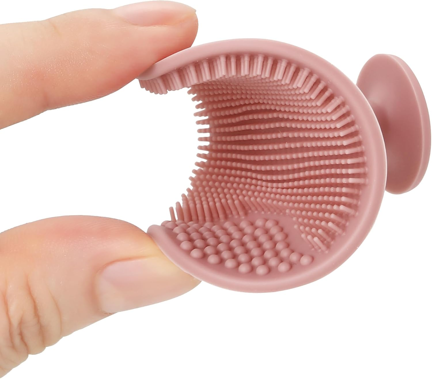 Pandaear Baby Cradle Cap Brush, Silicone Baby Bath Brush Massage Brush Set for Dry Skin, Cradle Cap, and Eczema, 4 Pack (Pink) image number 1