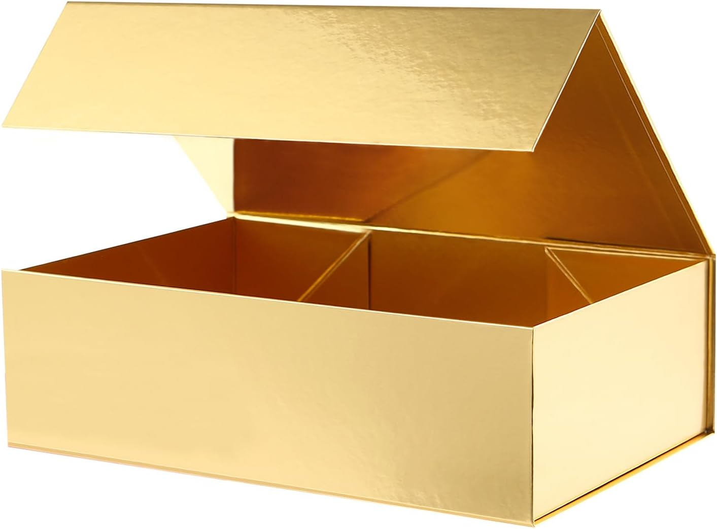 PETSLOVE Large Gold Gift Box 35.56X24.13X11.43 Cm,Collapsible Bridesmaid Proposal Box with Magnetic Closure for All Occasion