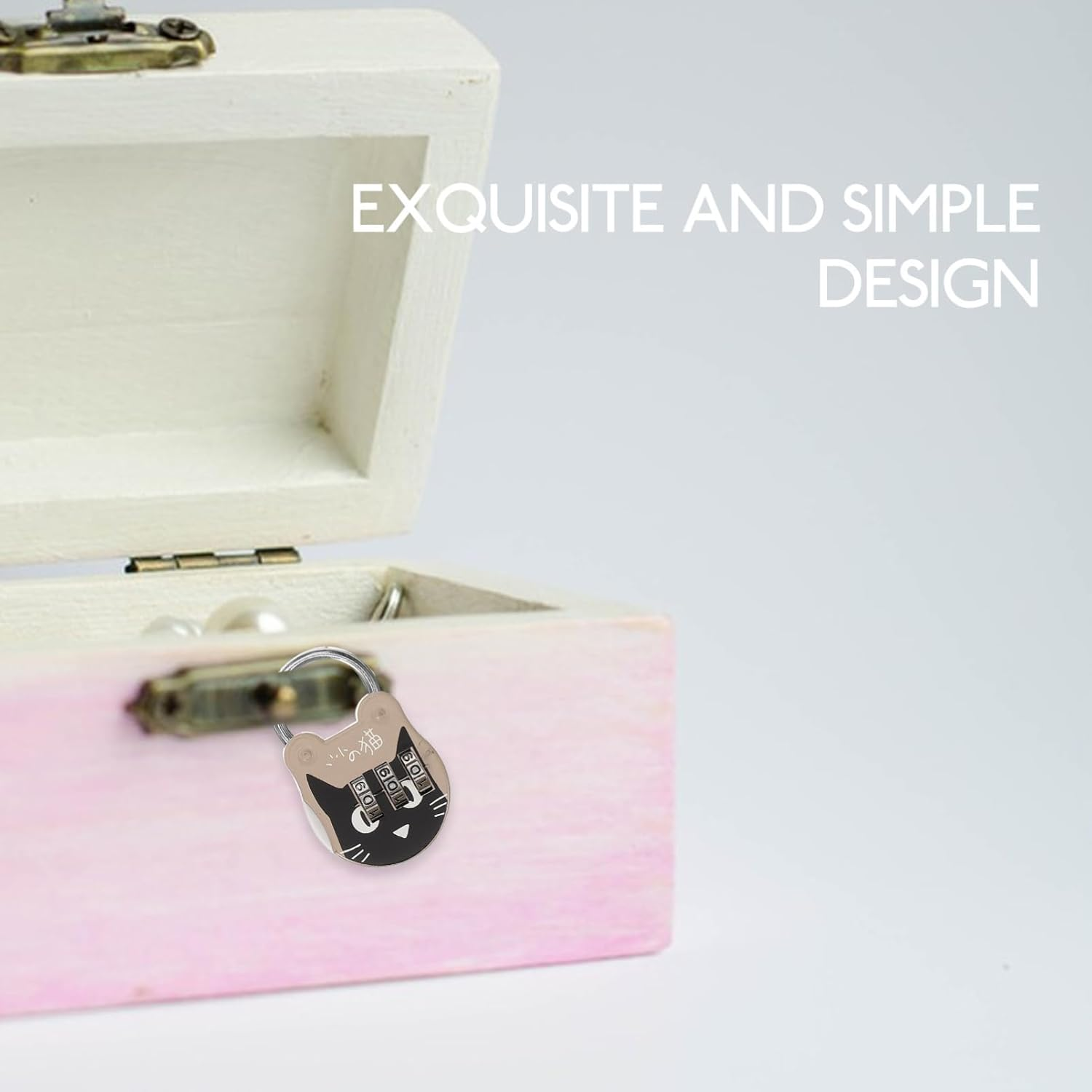 Jojofuny 4Pcs Cute Cat Combination Locker Locks, 3 Digit Password Padlocks for Drawers, Backpacks, Travel Suitcases, Home Use, Assorted Colors image number 2