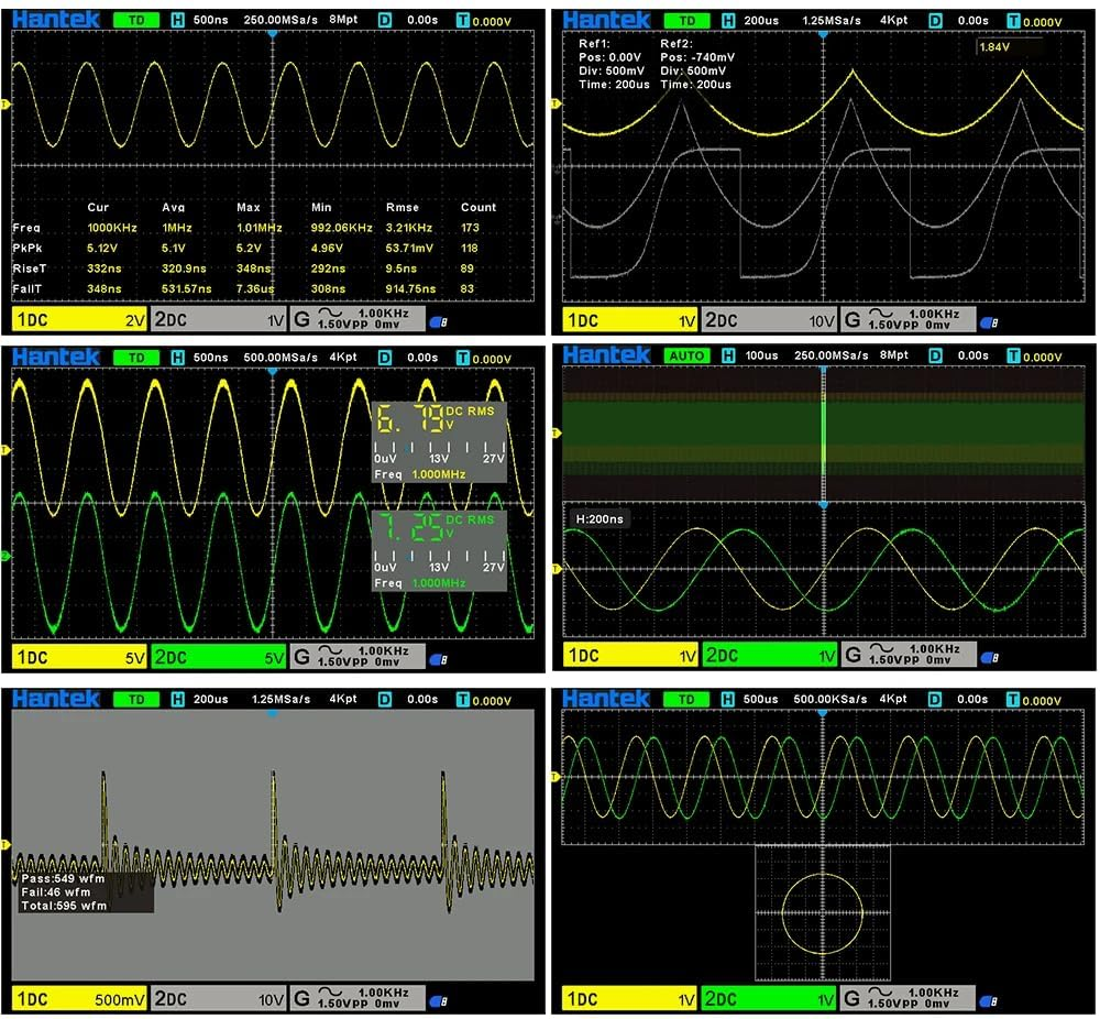 Hantek DSO2D15 2 Channels 150Mhz 1Gsa/S 8M Memory Oscilloscope with 1CH Waveform Generator image number 4