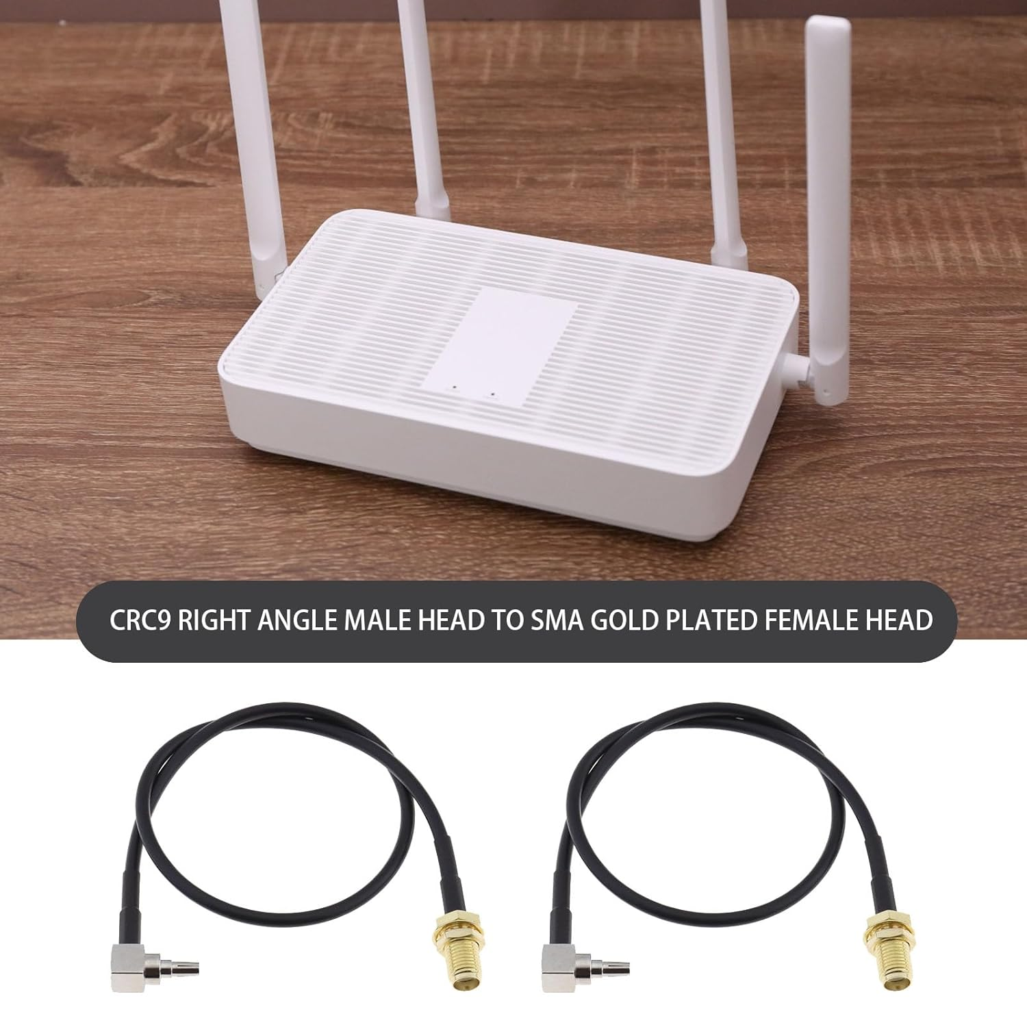 Ecsing 2PCS CRC9 to SMA Antenna Extension Cable RG174 Coaxial Pigtail Cable Low Loss SMA Female to CRC9 Male Right Angle Cable for 2G 3G 4G Modems Hotspots 30Cm image number 5