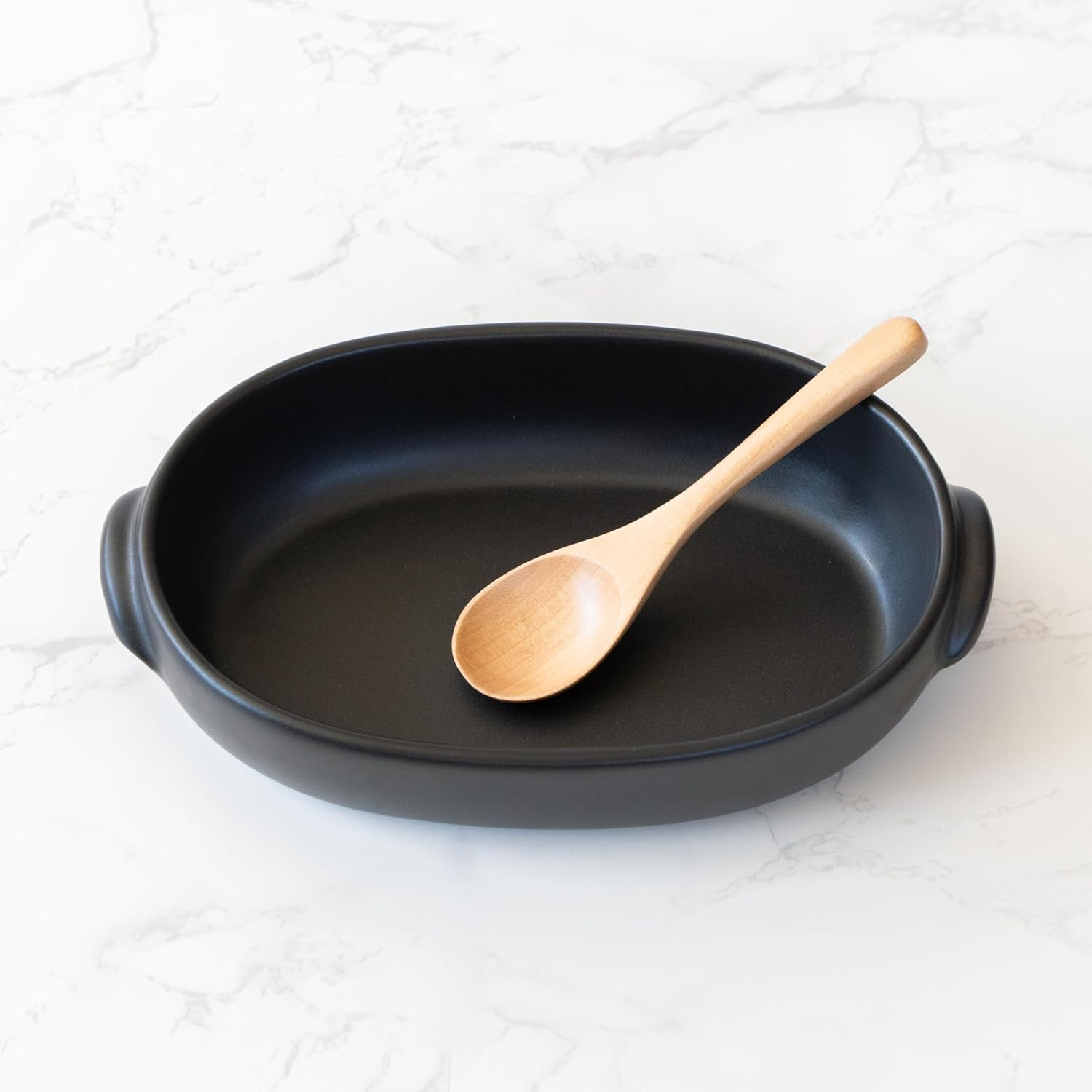 Banko Ware Au Gratin Dish for One Person Diameter 9.4 Inches (24 Cm), Heat Resistant, Pottery, Oven Safe, Direct Fire, Microwave and Dishwasher Safe, Black, Made in Japan image number 5