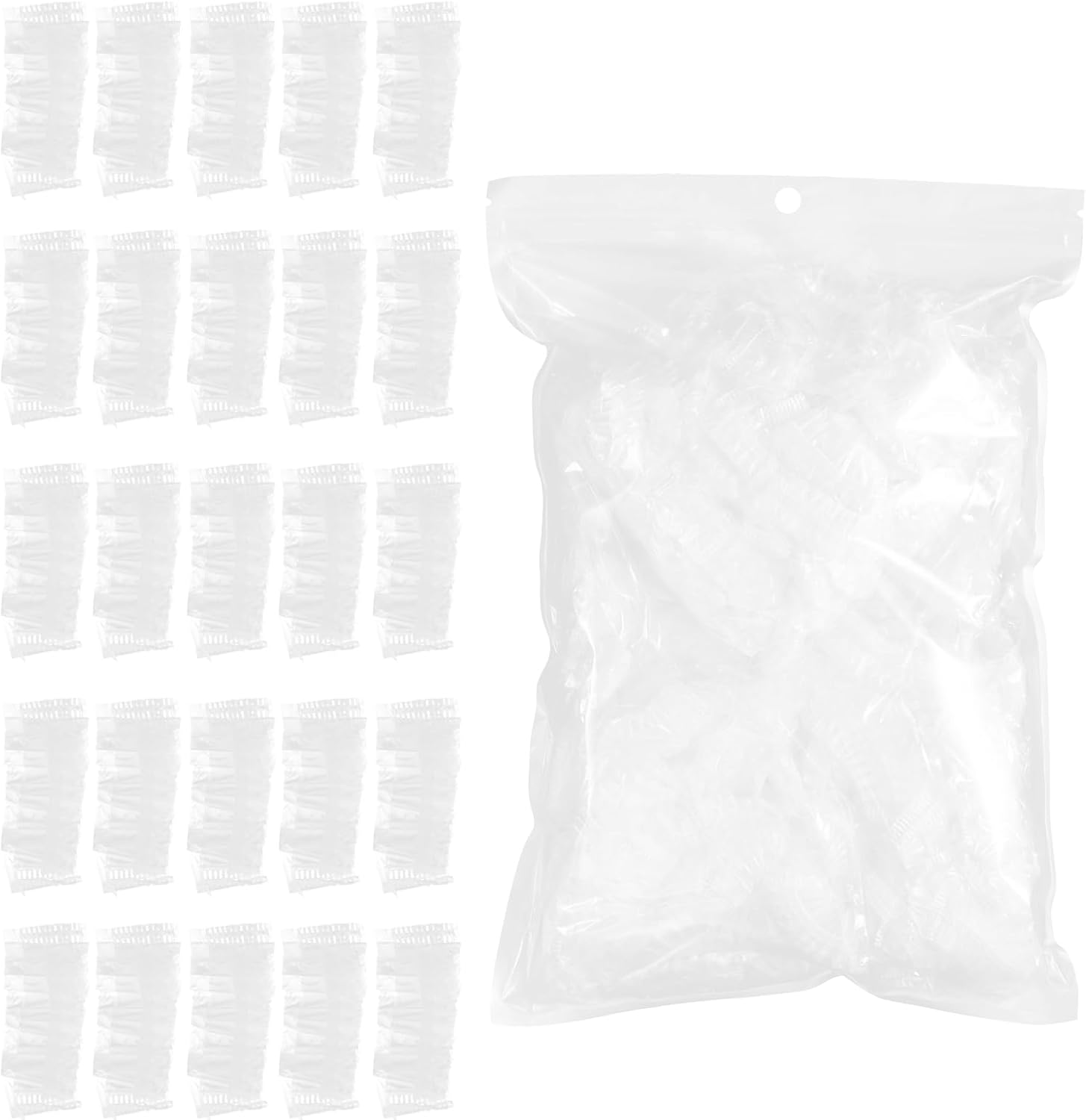 Disposable Ear Covers for Shower - Waterproof Plastic Ear Covers Ear Shower Caps, Bath Ear Covers Protectors for Hair Dye Cap Hair Dryer (100 Pcs)