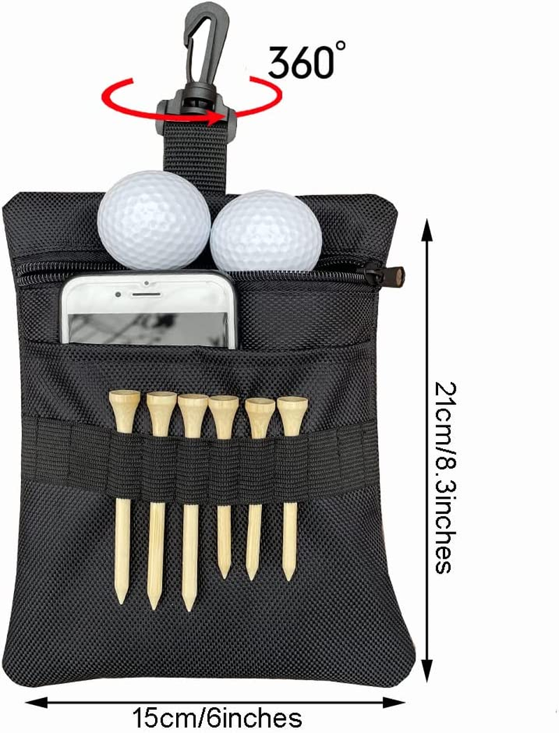 CORECISE Golf Tee Pouch Bag,Zipper Golf Ball Bag,Golf Accessory Pouch,Golf Accessories for Men image number 2